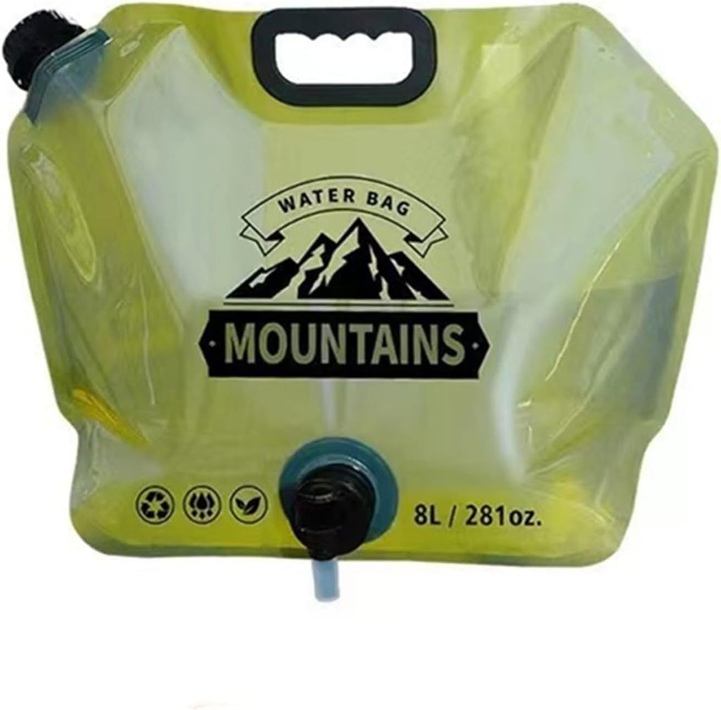 Collapsible Water Container with  2.1 Gallon BPA Free Water Storage Carrier Jug for Folding Hiking, Canteen, Outdoor Sport, Riding, Mountaineer, Hurricane Emergency Water Bottle