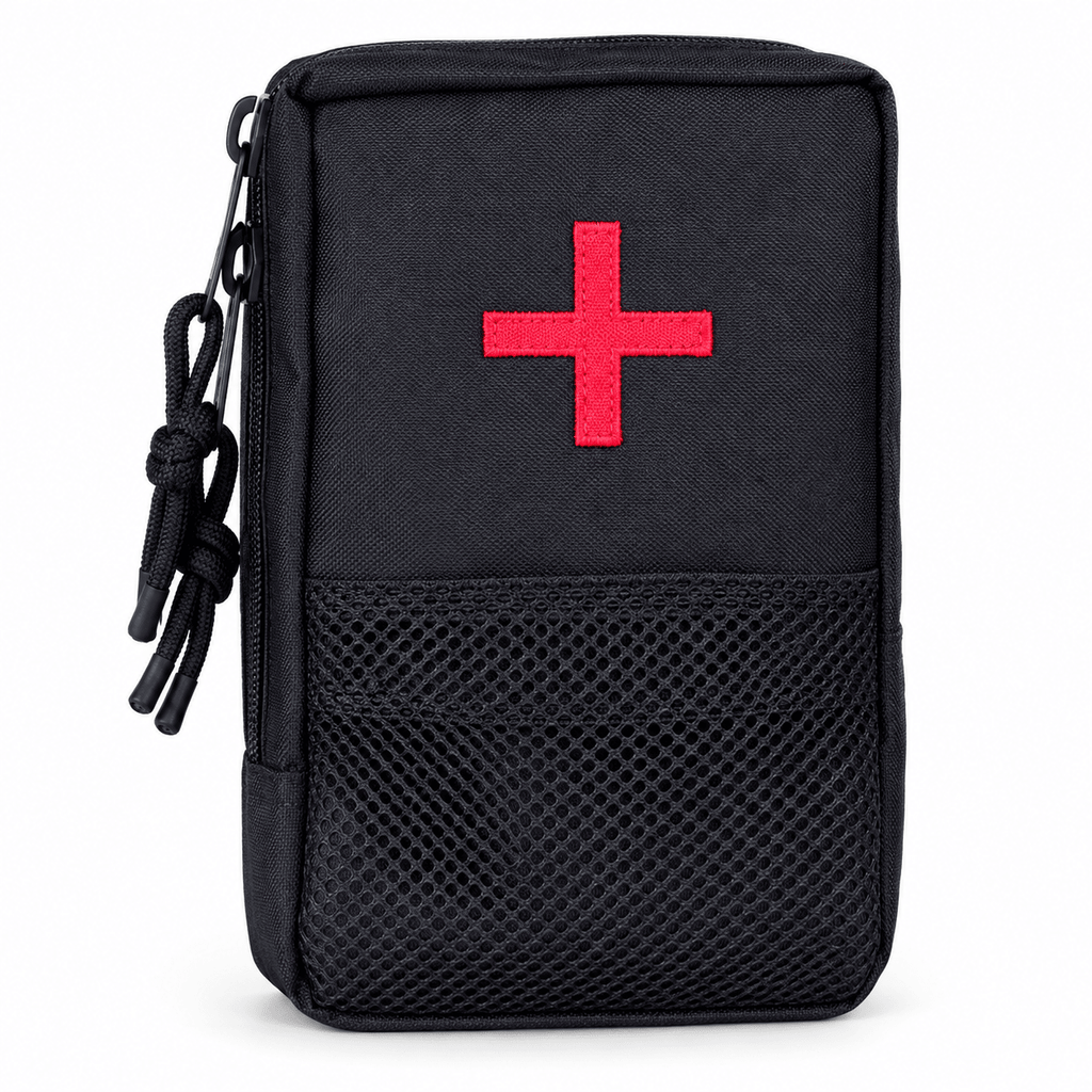 Compact First Aid Storage Pouch, Zippered Medical Organizer Bag
