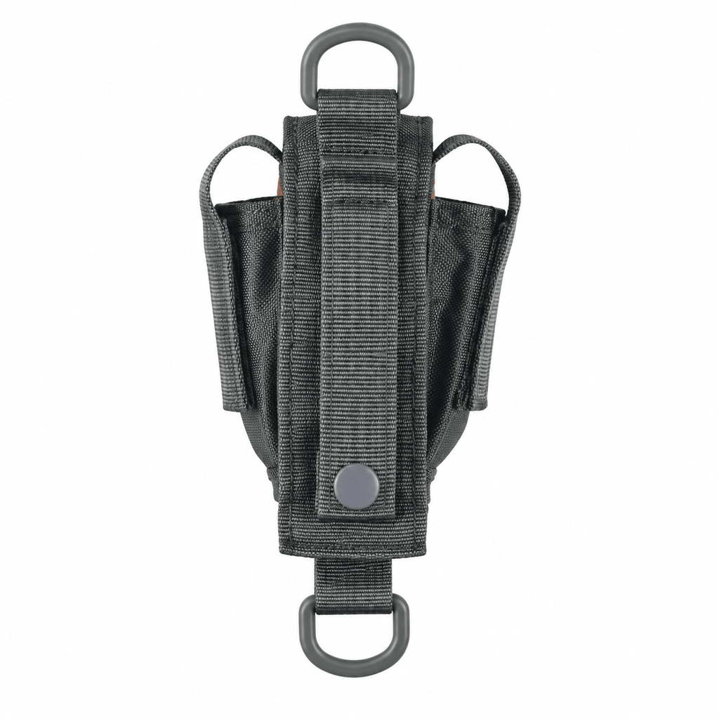 Compact Tool Organizer Pouch with Side Sleeves, Webbing and Attachment Loops