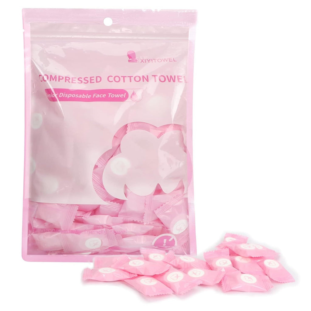 Compressed Towel 100 PCS Mini Tablets Disposable Portable Face Towel Cotton Coin Tissue Eco-Friendly for Travel