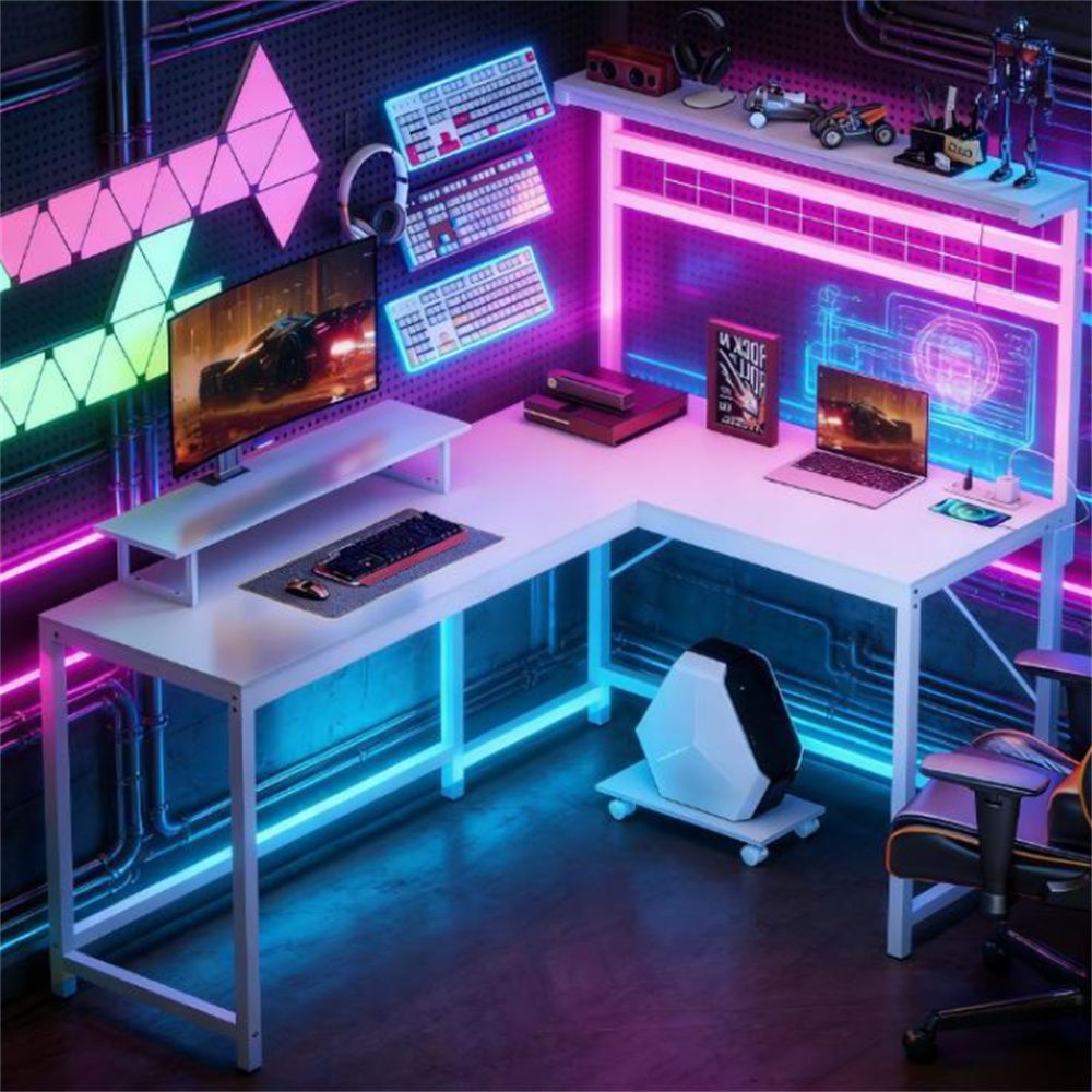 Computer desk, game desk, white