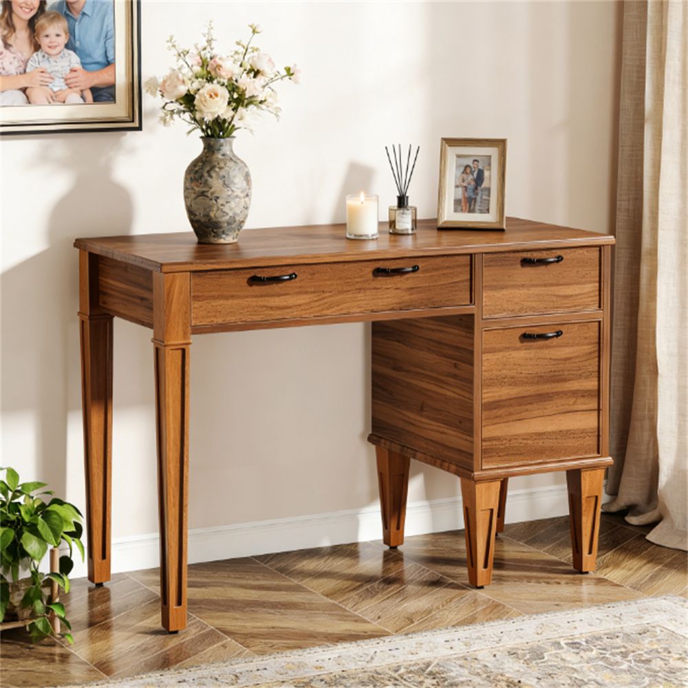 Computer desk, office desk with storage space, writing desk, study desk