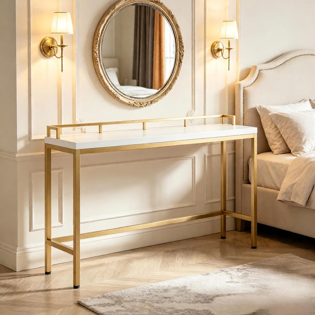 Console Table 70.9 Inch Narrow Sofa Accent Table behind Couch Living Room Decorative Furniture
