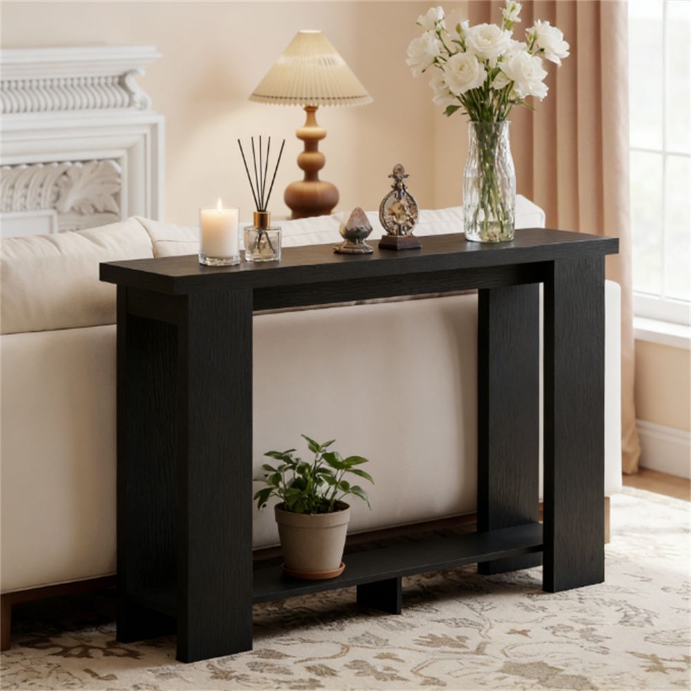 Console table, entrance table, sofa table, hallway table, storage desk, distressed black