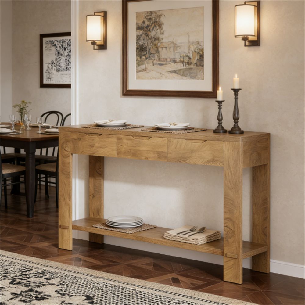 Console table, entrance table with storage space, sofa table