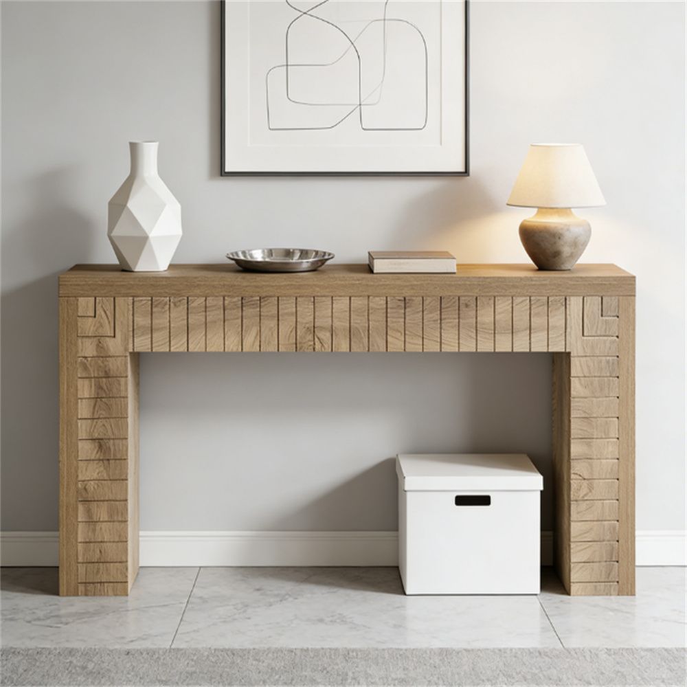 Console table, narrow sofa table, long table, decorative table with unique surface design