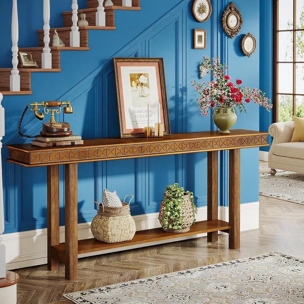 Console Table Wood Sofa Table Entryway Accent Table