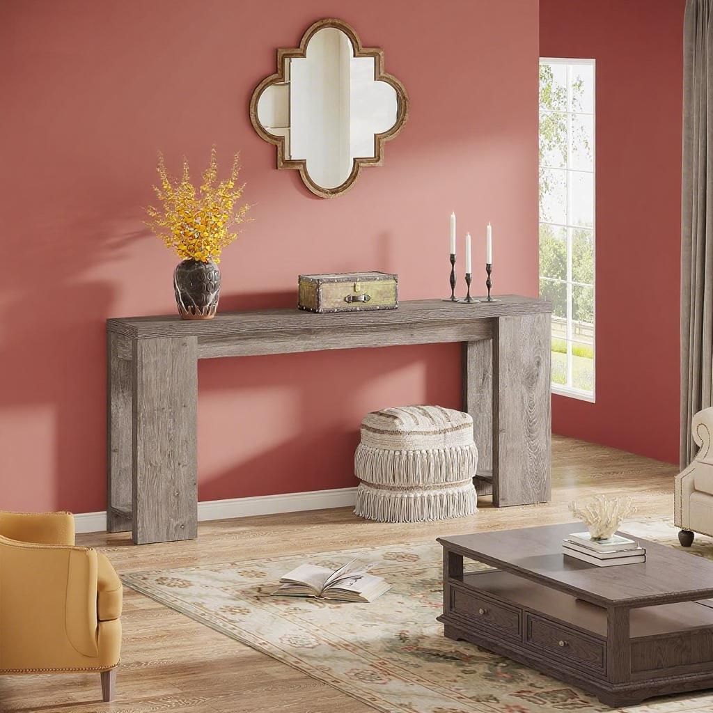 Console Table Wood Sofa Table Entryway Accent Table