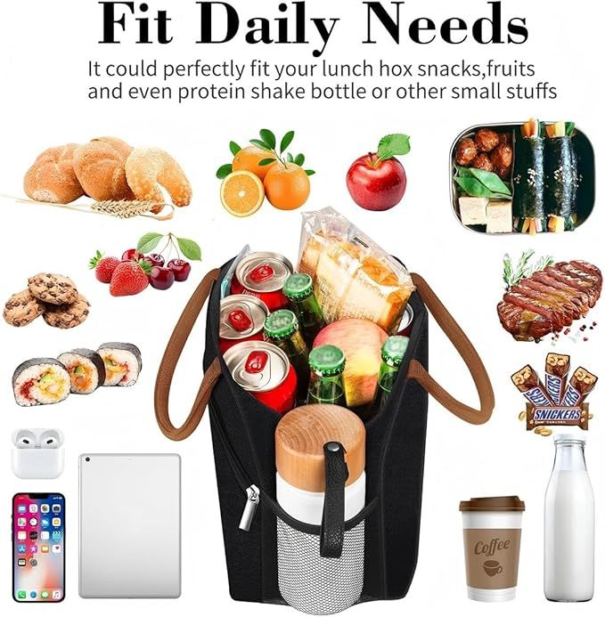 Coobiiya Lunch Box Lunch Bag for Women Adults Men, Reusable Cute Lunch Pail bag - Leakproof, Insulated Lunch Box Tot