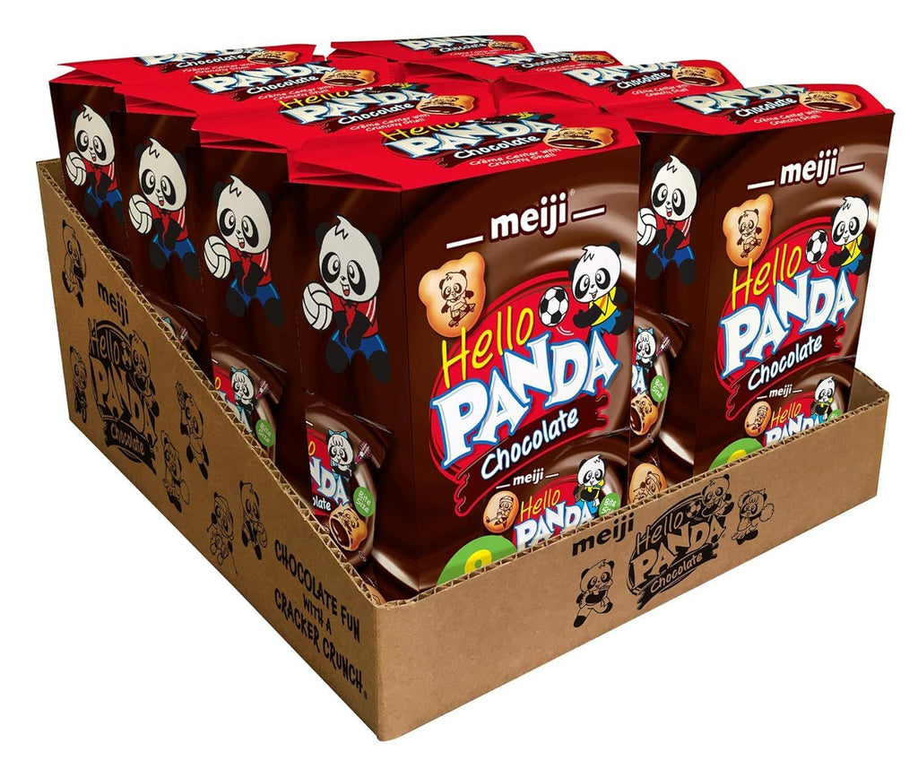 Cookies, Chocolate Crème Filled  6 oz, Pack of 8, 64 Bags TotalC  Bite Sized Cookies with Fun Panda Sports