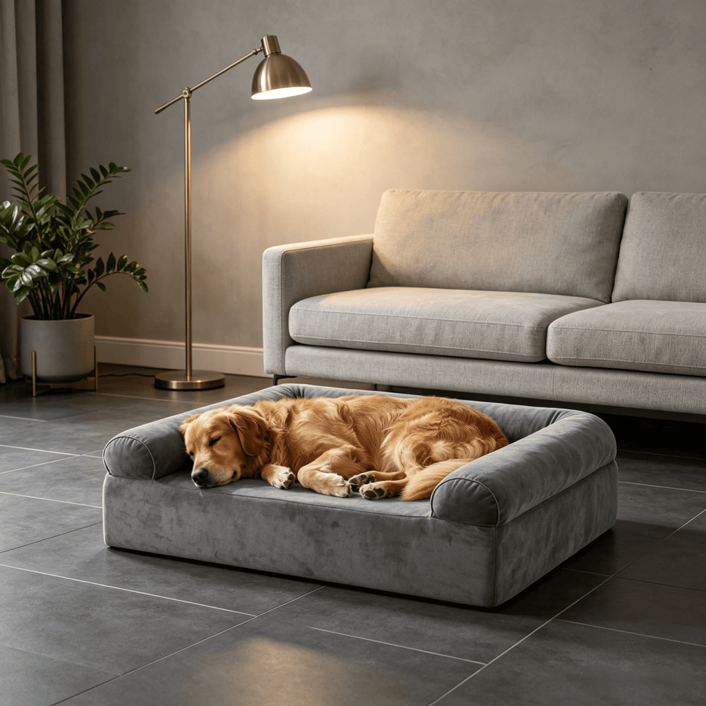 Cooling Gel Memory Foam Dog Bed for Medium Dogs Washable Cover Pet Mat Comfortable Cooling Mattress for Small Dogs And Cats
