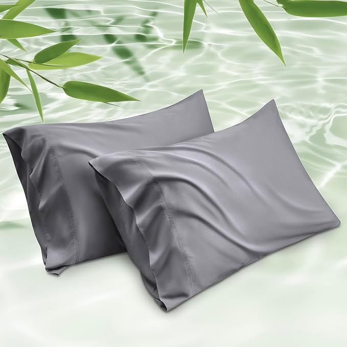 Cooling Pillow Cases Queen Size Set  Rayon Derived from Bamboo