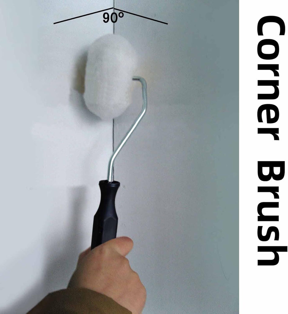 Corner Edger Paint Roller for Drywall Mud and Paint Application, Corner Roller Kits Including Frame & Sleeve,3 Pieces