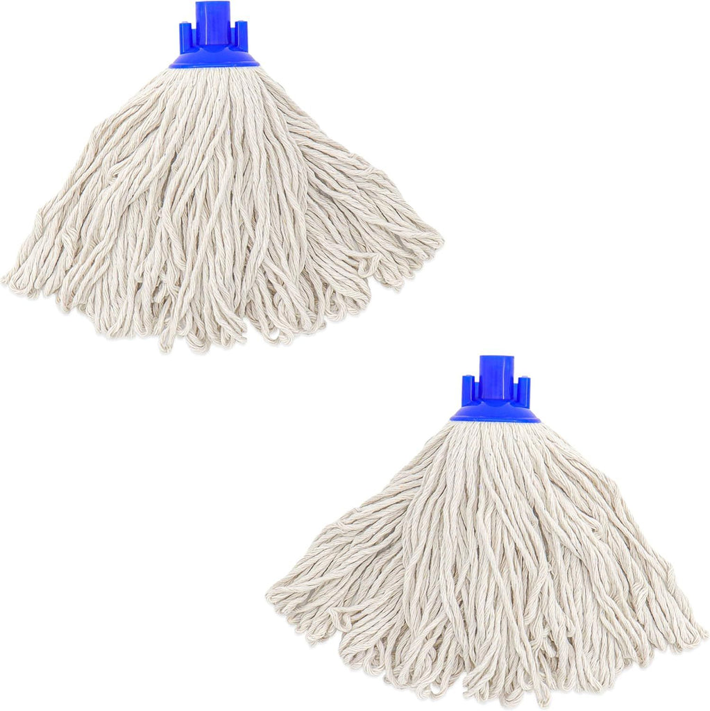 Cotton String Screw on Mop Replacement Head Compatible with All Standard US Threading Pole (Acme 3/4 inch Thread) - 2 PCS