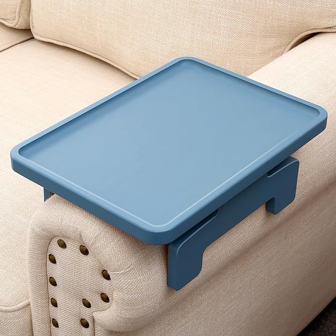 Couch Arm Table Tray, Sofa Clip on Tray Tables,Couch Armrest Table Suitable for Home Drinks/Eating Trays for Living Room Recliner Chair on Armrest