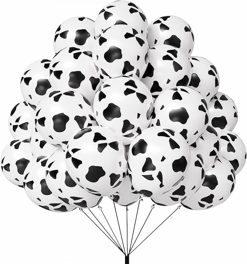 Cow Print Balloons, 67pcs 12 Inch Cow Balloons for Birthday, Farm Cowboy Western Baby Shower Birthday Party Decorations