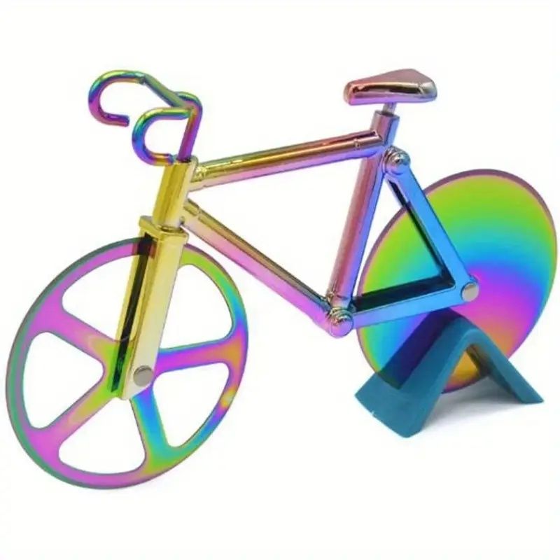 Creative Bicycle Shape Pizza Cutter, Dough Divider, Stainless Steel Pizza Cutter Wheel, Cookie Cutter