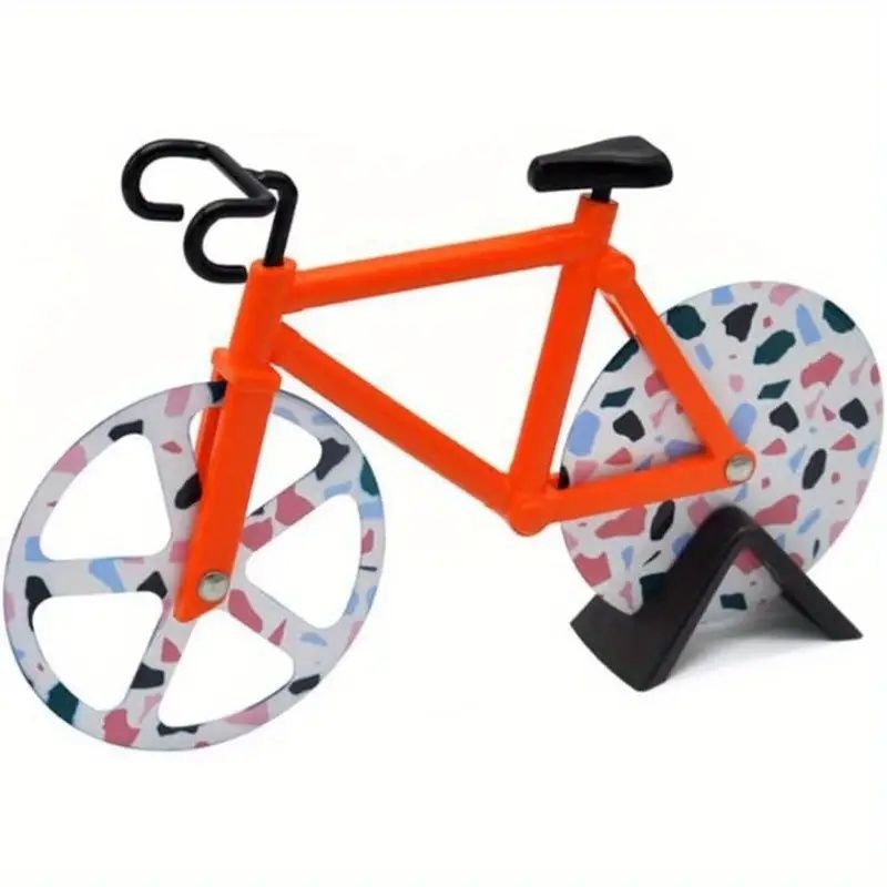 Creative Bicycle Shape Pizza Cutter, Dough Divider, Stainless Steel Pizza Cutter Wheel, Cookie Cutter