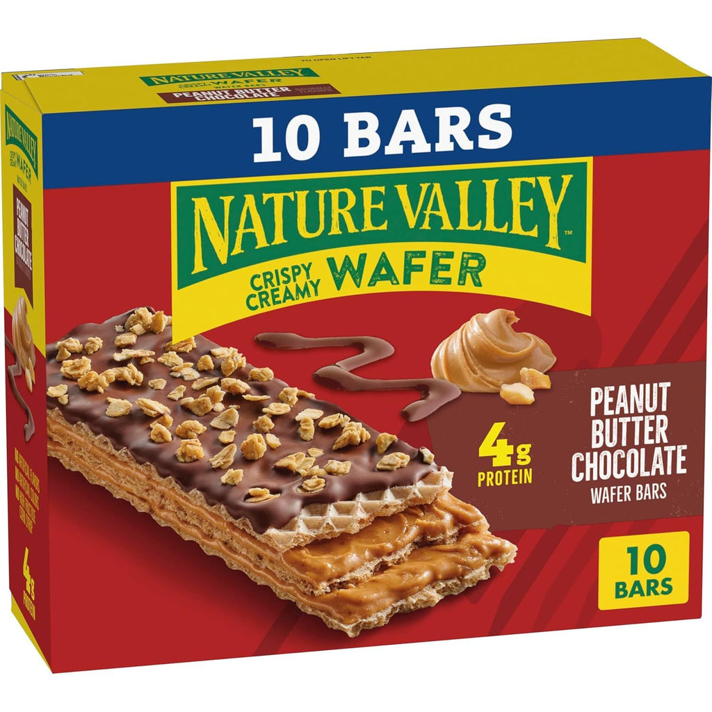 Crispy Creamy Wafer Bars, Peanut Butter Chocolate, 4g Protein, 10 Bars, 13 oz