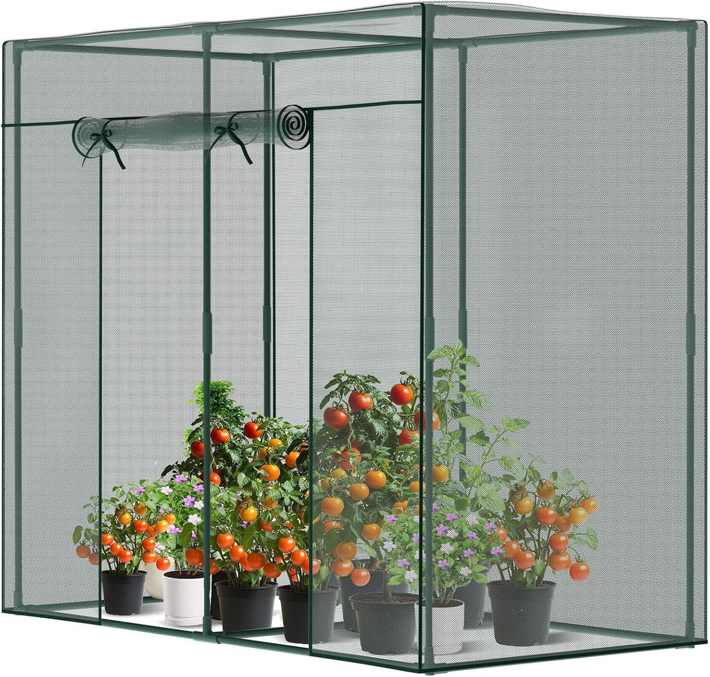 Crop Cages for Garden Plant, 6.6x3.3x6 Ft Plant Protection Netting Tent with Zippered Door, Raised Bed Cover, Garden Bed Cover with Frame, Wind-Resistant Plant Cages for Outdoor Plants