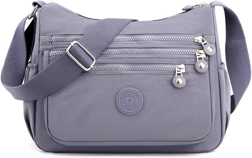 Crossbody Bag for Women, Nylon Waterproof Shoulder Bag with Pockets Adjustable Strap, Purse Handbag for Women