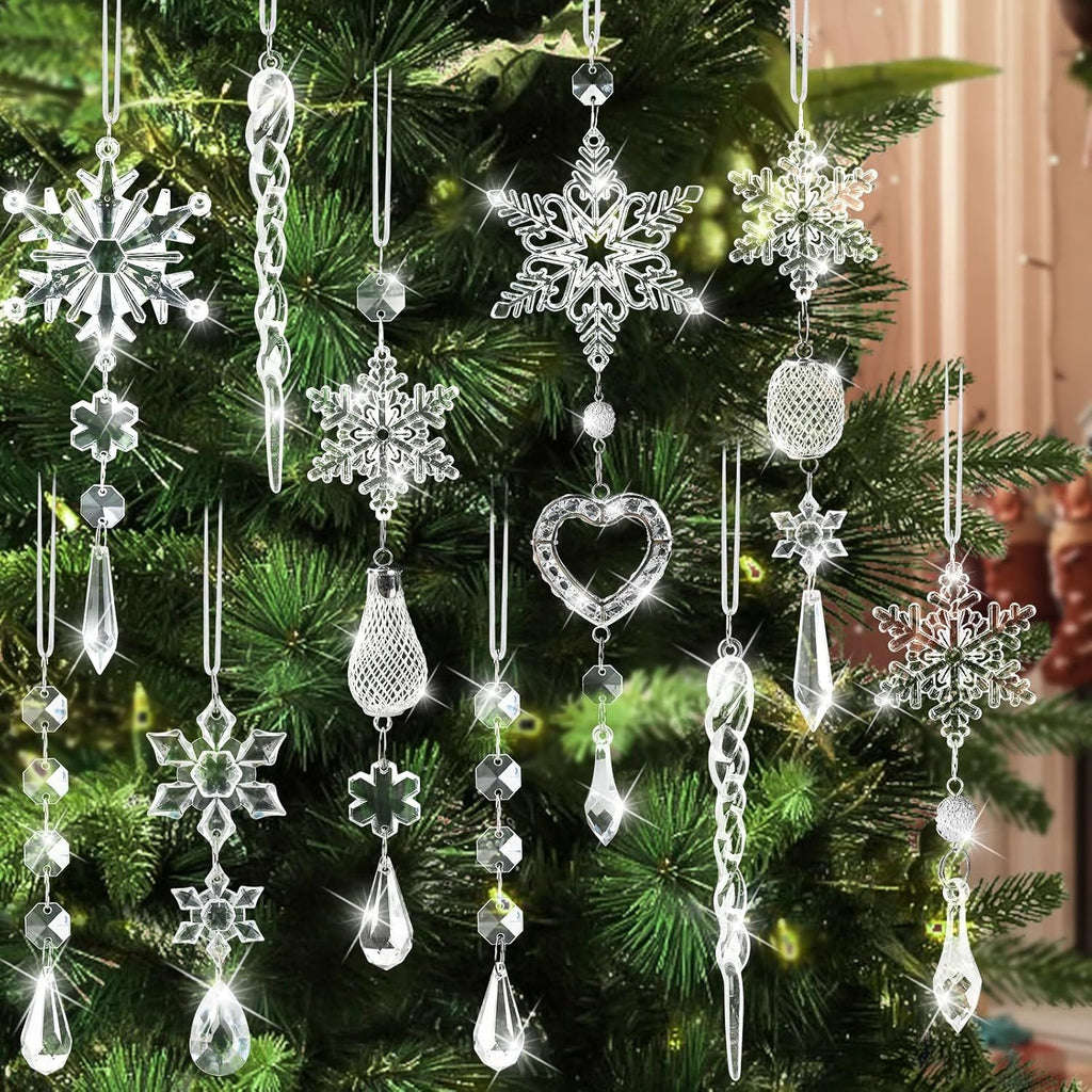 Crystal Ornaments Christmas Tree Decorations Ornaments Sparkling Dazzling Festival Party Decoration