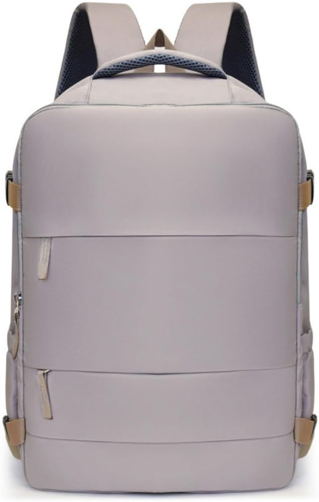 Cute Casual Travel Backpack with Luggage Strap for Business Commute Weekend Trips Fits 14-Inch Laptop 30x40x20cm(grey)