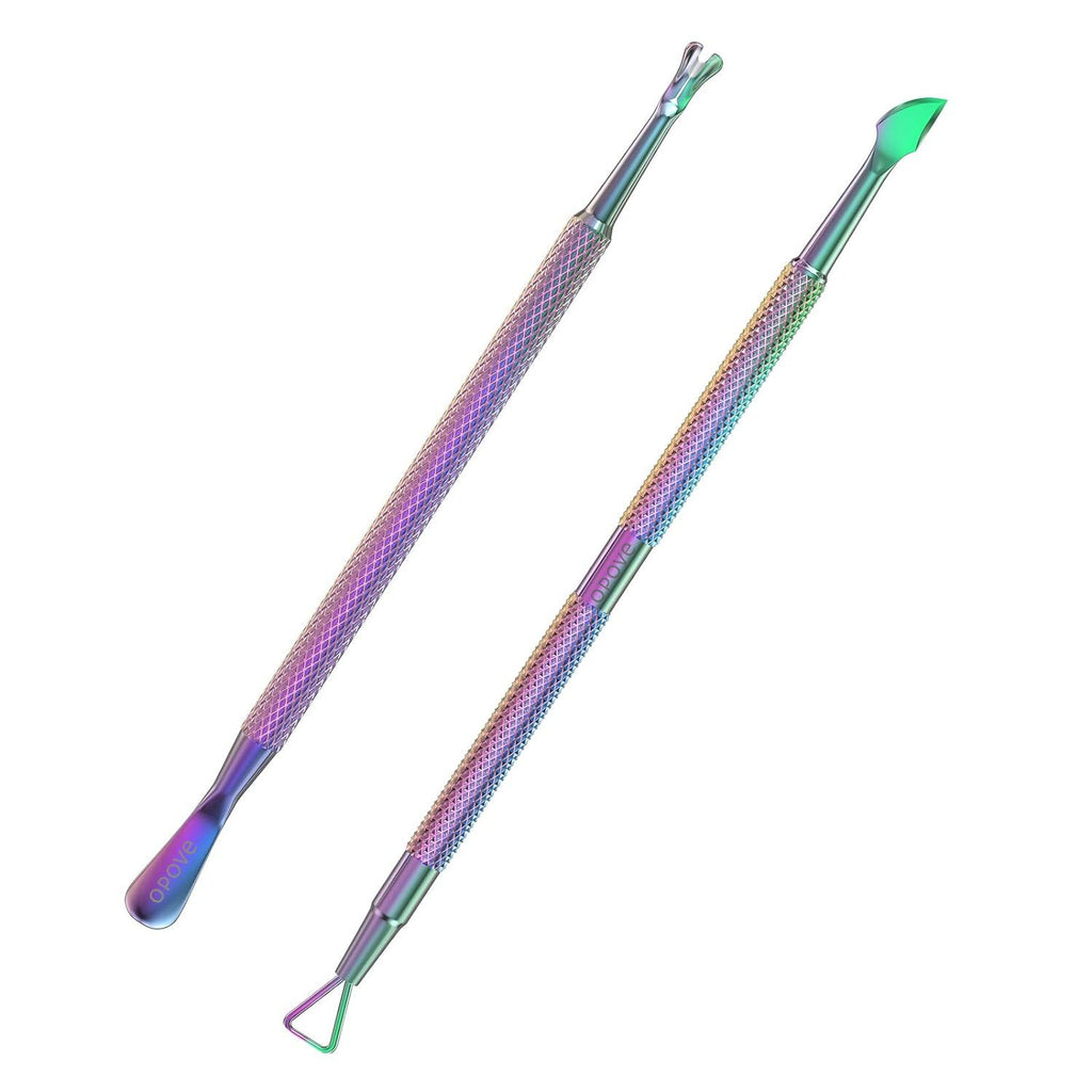 Cuticle Pusher Nail Polish Remover Stainless Steel Manicure Tool Set Gel Nail Polish Peeler Scraper Nail Care Stick Pedicure Kit for Fingernail and Toenail