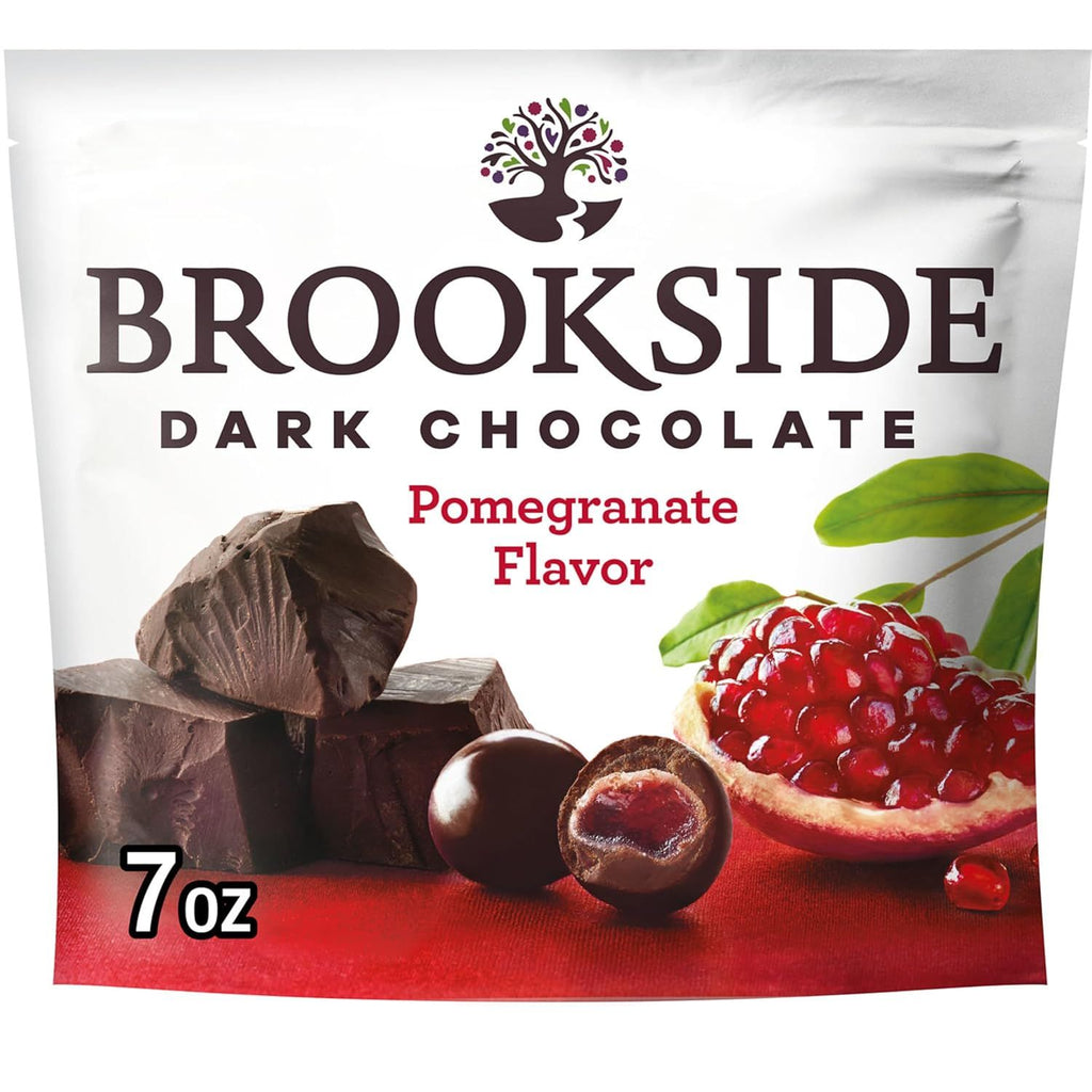Dark Chocolate and Pomegranate Flavored Snacking Chocolate Bag, 7 oz