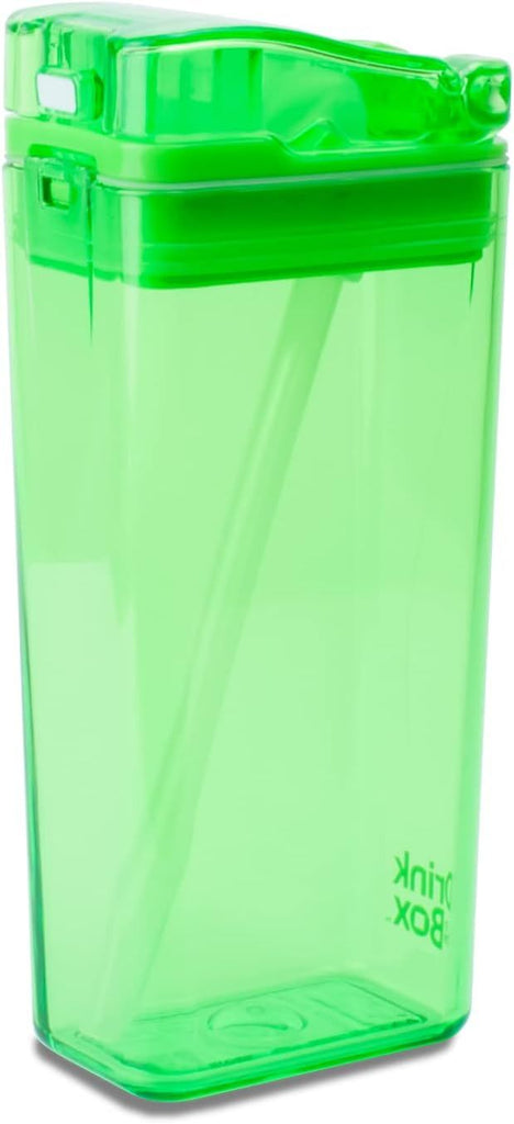 Design Drink in the Box Eco-Friendly Reusable Juice Box Container, 12 ounce, Green