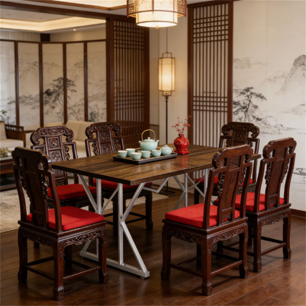Dining table, kitchen dining table, office desk, brown (table only)