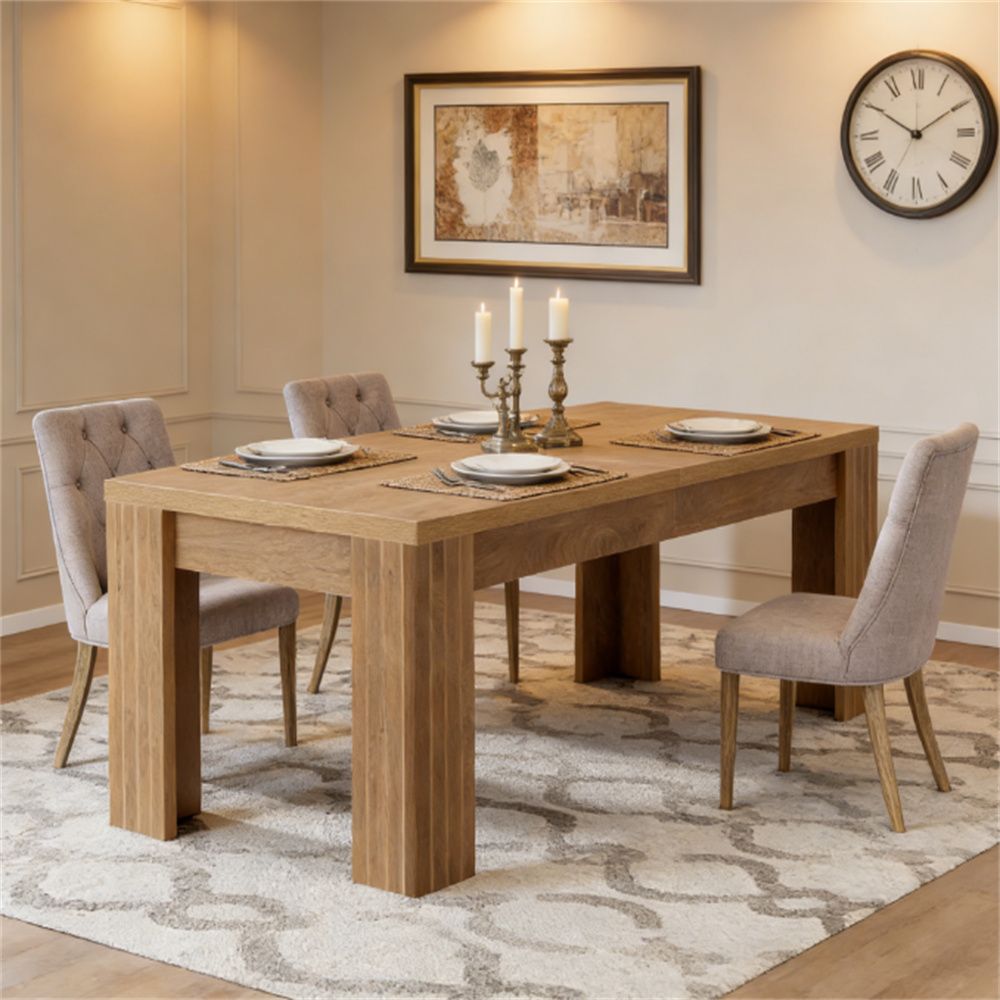 Dining table, rectangular dining table, kitchen dining table, home office desk or conference table