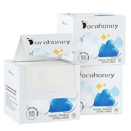 Disposable Face Towels, Face Towelettes, Ultra Soft Facial Towels for Sensitive Skin, Makeup Remover Dry Wipes,