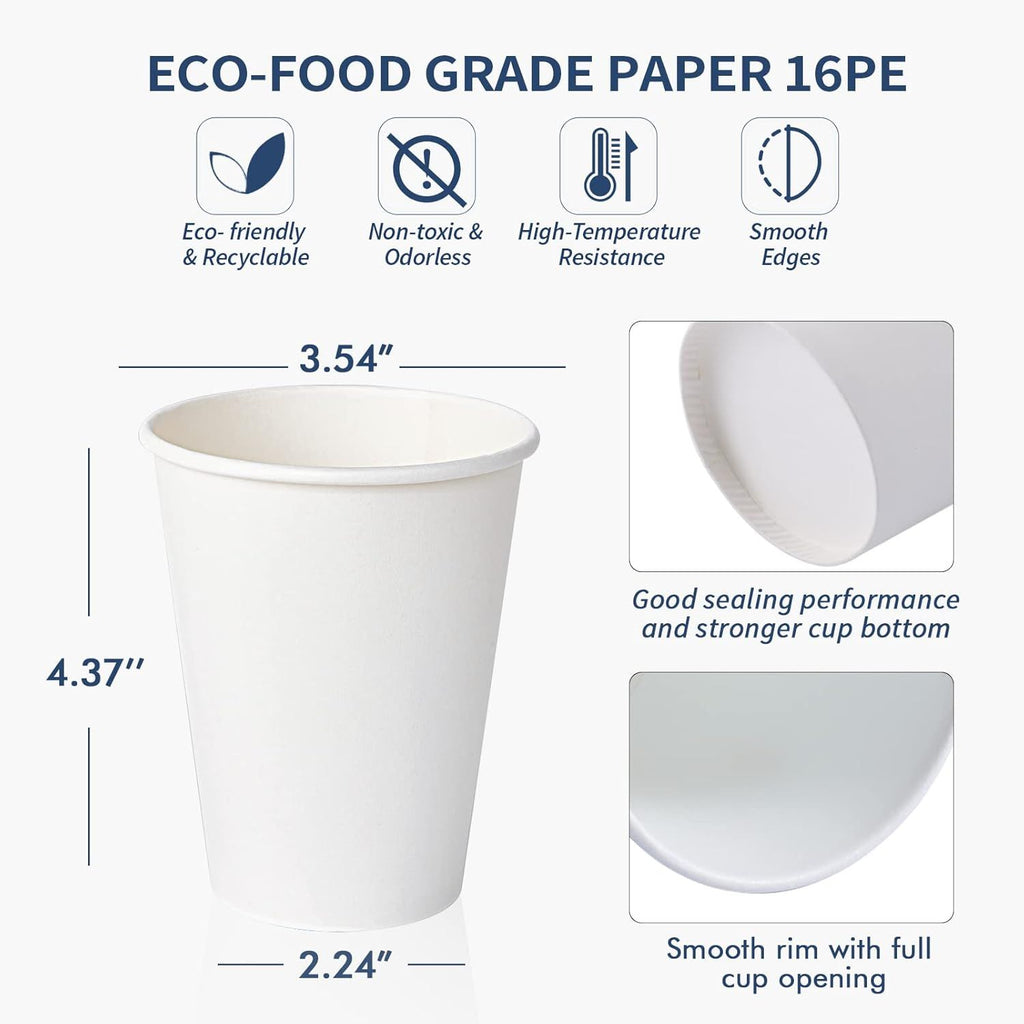 Disposable Paper Cups,270 Pack Paper Coffee Cups,Disposable Hot Drinking Cups