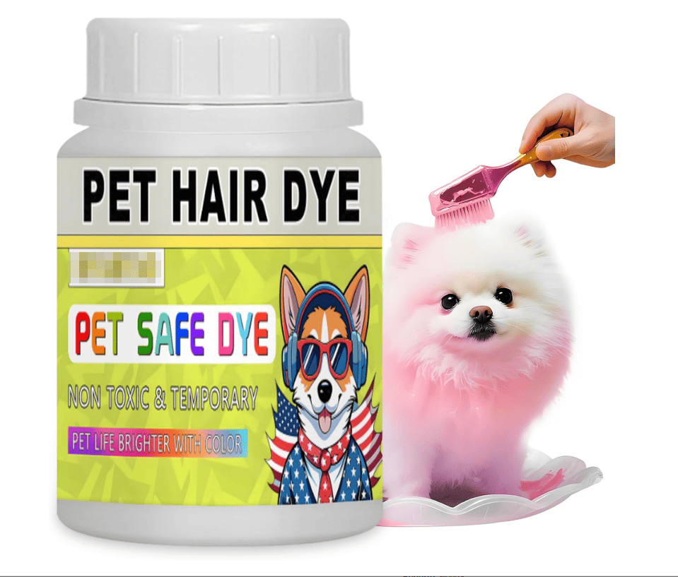 Dog Hair Dye, 3.5 Fl Oz (100 ml) Pet Safe Dye, Pet Grooming, Permanent Pet Hair Dye Stain, Safely Used, Dog Grooming, Pet Dye Bright Color for All Pets Fur Dye
