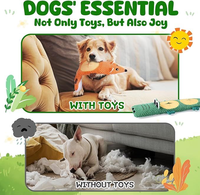 Dog Toys for Aggressive Chewers 2 Pack  Dog Toys