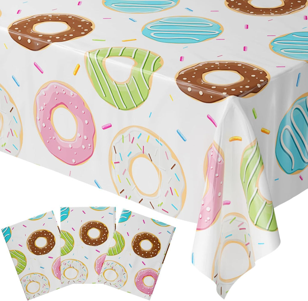Donut Table Covers (Pack of 3) - 54"x108" XL - Birthday Decorations