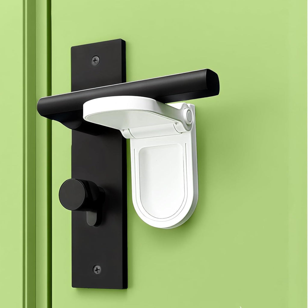 Door Lever Lock (1 Pack) for Kids Safety, Prevents Toddlers from Opening Doors, Baby Door Knob Stopper for Bedrooms from Inside, Durable ABS with Strong Adhesive Backing