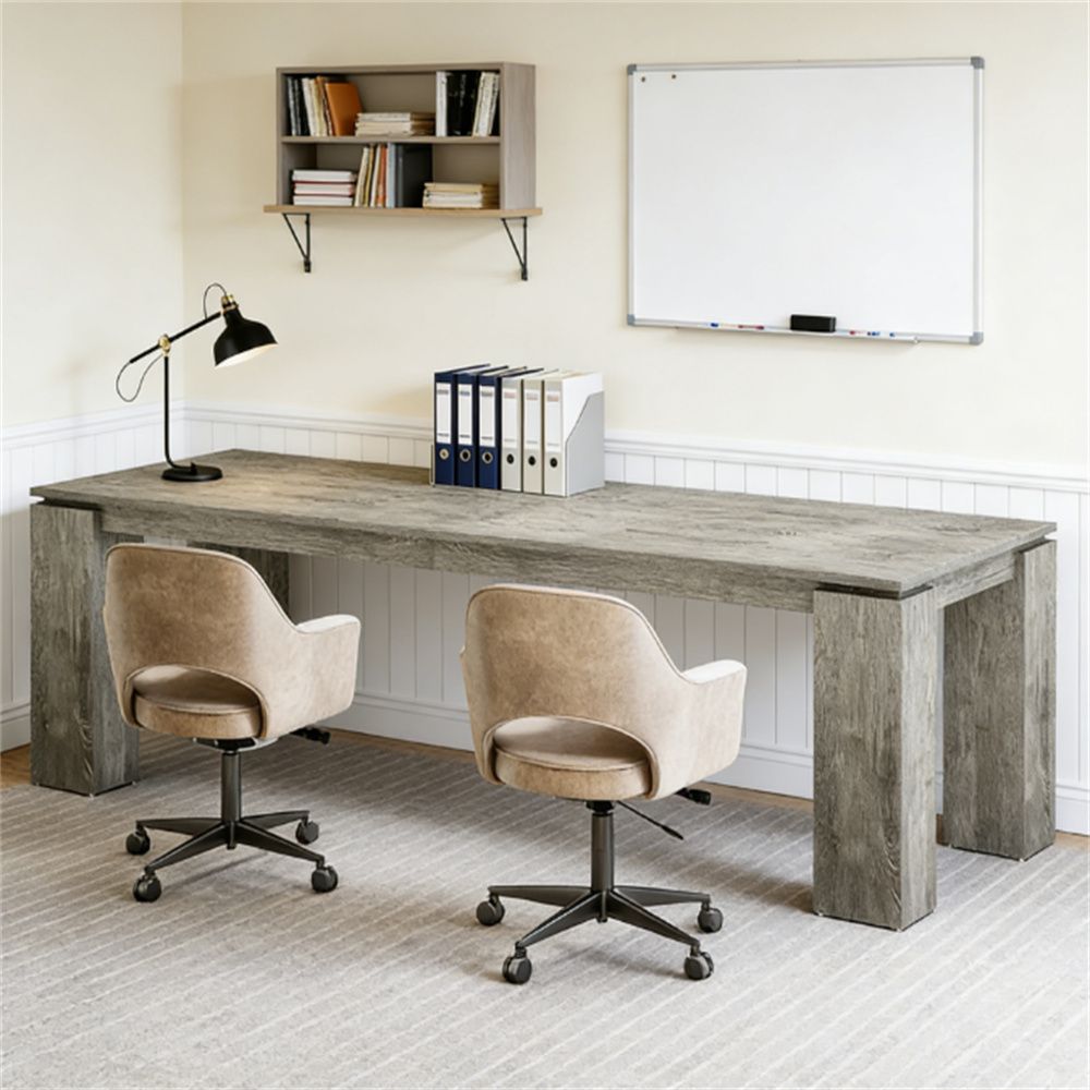 Double person office desk, rectangular computer desk, conference desk, writing desk