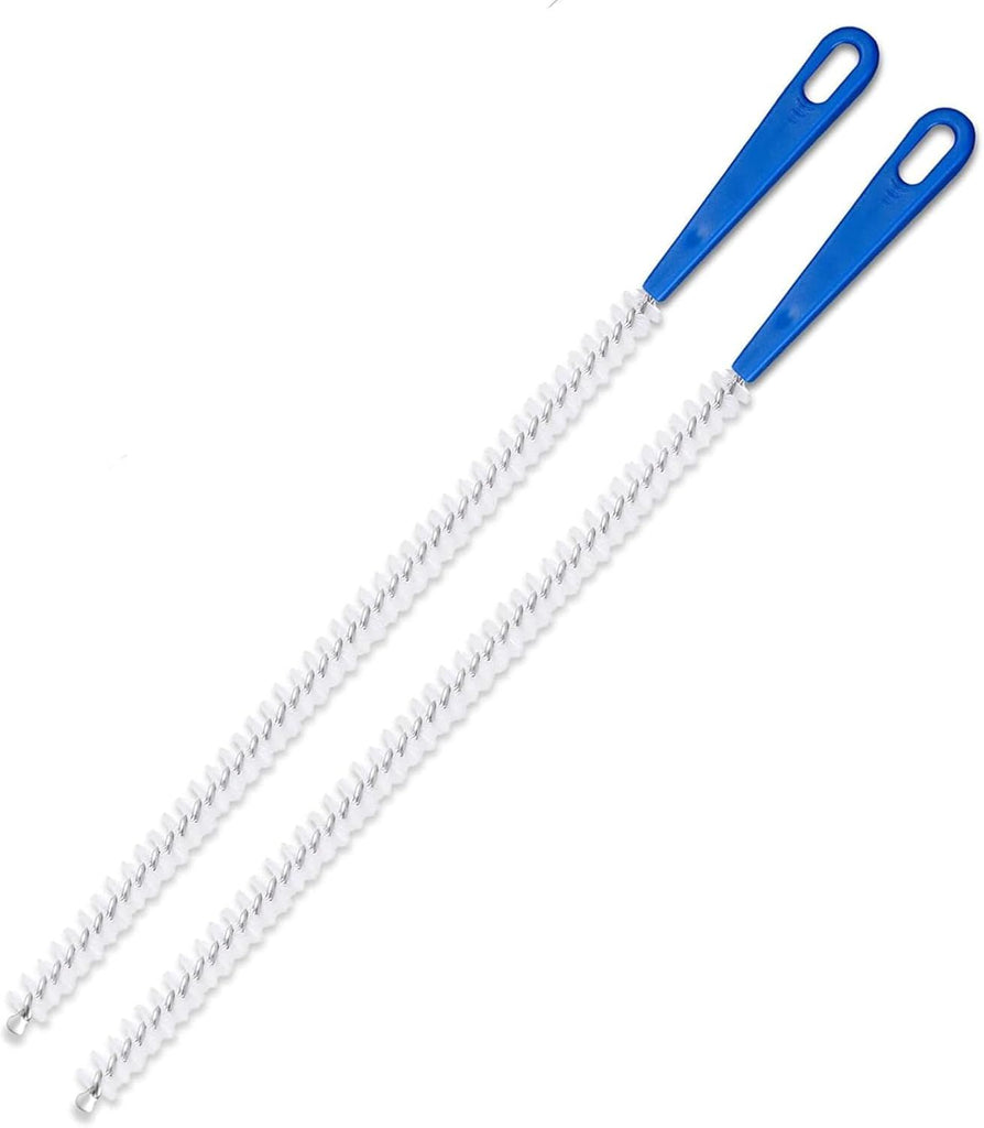 Drain Cleaning Brush 2pack, Long Drain Clog Remover Tool 23.6inch, Pipe Brush Cleaner with Nylon Bristles, Sink Drain Cleaner for Toilet, Kitchen Sink, Bathroom Tub, Shower, and Sewer Drain