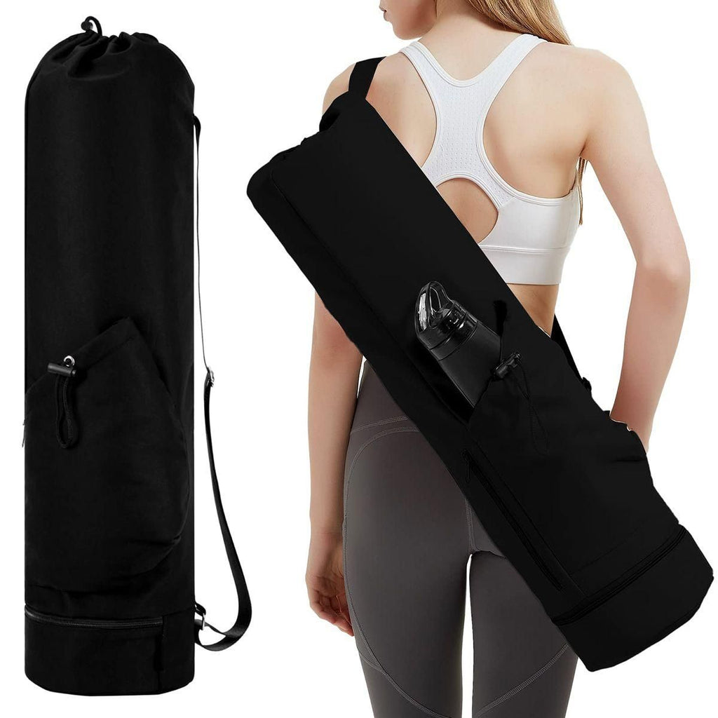 Drawstring drawstring main compartment, compatible with most sizes of yoga mats