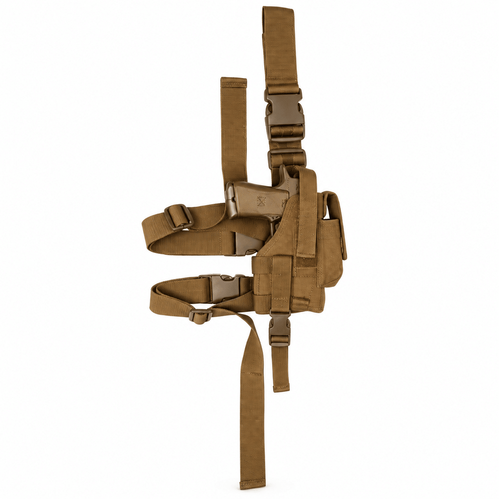 Drop Leg Pouch with Adjustable Thigh Straps and Belt Attachment