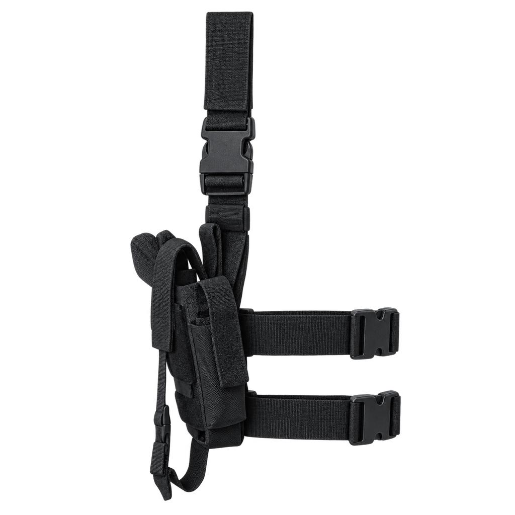 Drop Leg Pouch with Adjustable Thigh Straps and Belt Attachment