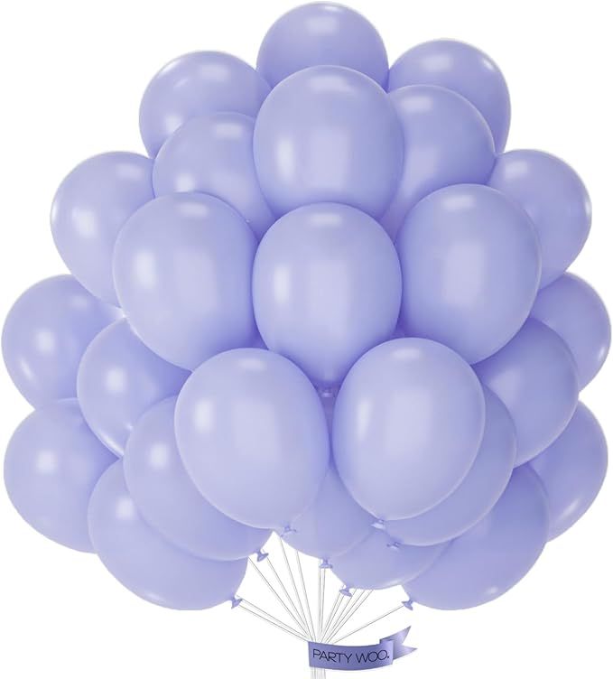 Dusty Purple Balloons 50pcs 12 Inch Lavender Lilac Boho Neutral Balloons for Graduation Baby Shower