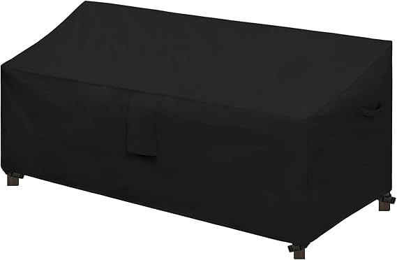 Easy-Going Waterproof Patio Sofa Cover  Resistant 3 Seater Outdoor Sofa Cover Weatherproof Lawn Patio Furniture Cover with Tape Sealed Seam (79Wx37Dx35H inch, Black)