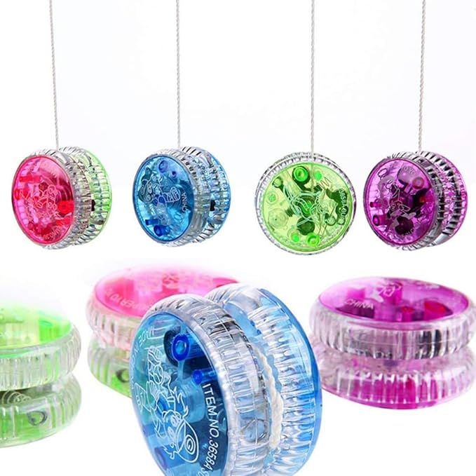 ED Light Up Yo Yo Yoyo for Kids Beginner Yo Yo 4 Pack (4 Pack LED Light Up Yo Yo)