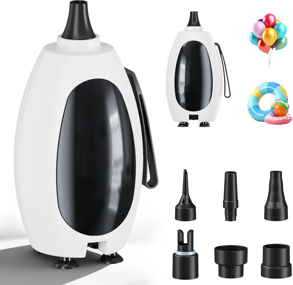 Electric Balloon Pump, 3-in-1 Electric Air Pump for Inflatables Latex Foil Mylar Balloon, Portable Balloon Blower Machine, Quick-Fill Inflator Deflator for Home, Summer Party Pool Floats Air Beds