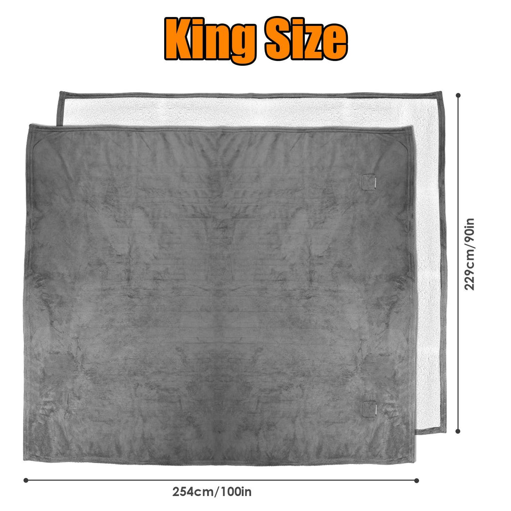 Electric Heated Fleece Heated Blanket with 10 Heating Levels 10 Hours Auto Off Machine Washable for Home Office Usage