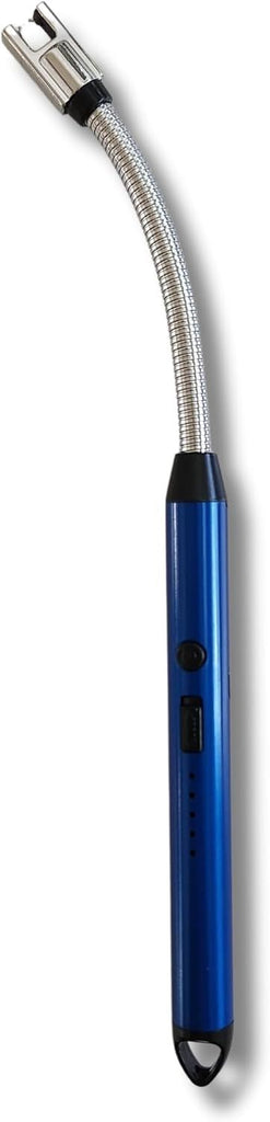 Electric Rechargeable Lighter with Flexible Long Neck - USB Powered - LED Battery Display - for Candles, Camping, and More