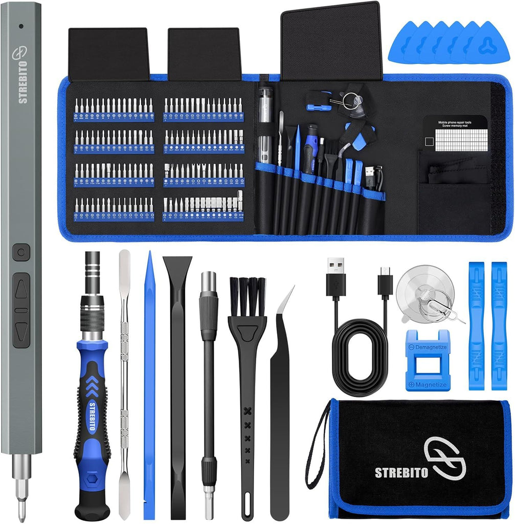 Electric Screwdriver, 144-in-1 Precision Screwdriver Set, 120 Magnetic Bits, Organized Storage and Portability, Small Tool Kit for Electronics, PC, Computer and Laptop, Gifts for Men